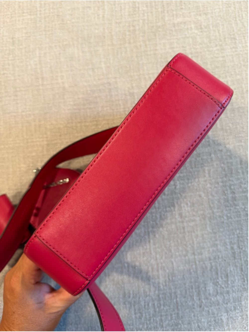Michael Kors Jet Set Saffiano Leather Crossbody Bag carmine pink - Picture 12 of 13